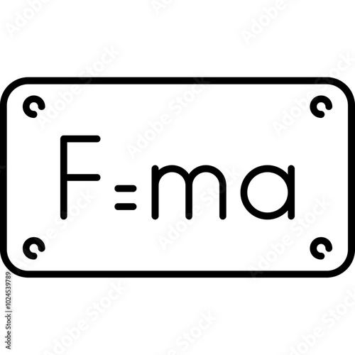 Newton's Second Law (F=ma) Icon