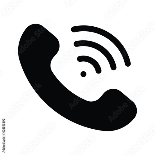 Phone, receiver, telephone vector design, pixel perfect icon