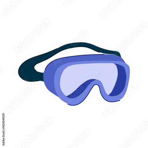 goggles safety glasses medical cartoon. shield vision, durable lens, comfort fit goggles safety glasses medical sign. isolated symbol vector illustration