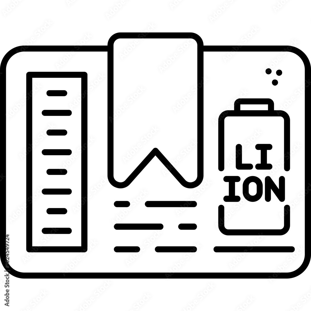 Lithium Battery Icon Lithium Battery Icon