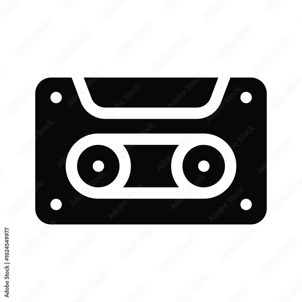 Magnetic tape recording, ready to use vector Magnetic tape recording, ready to use vector
