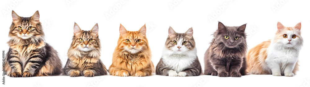 Cat portrait Isolated on transparent background Cat portrait Isolated on transparent background