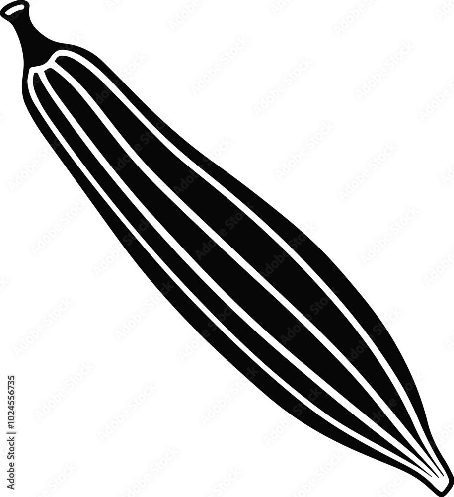okra vegetable silhouette vector illustration okra vegetable silhouette vector illustration