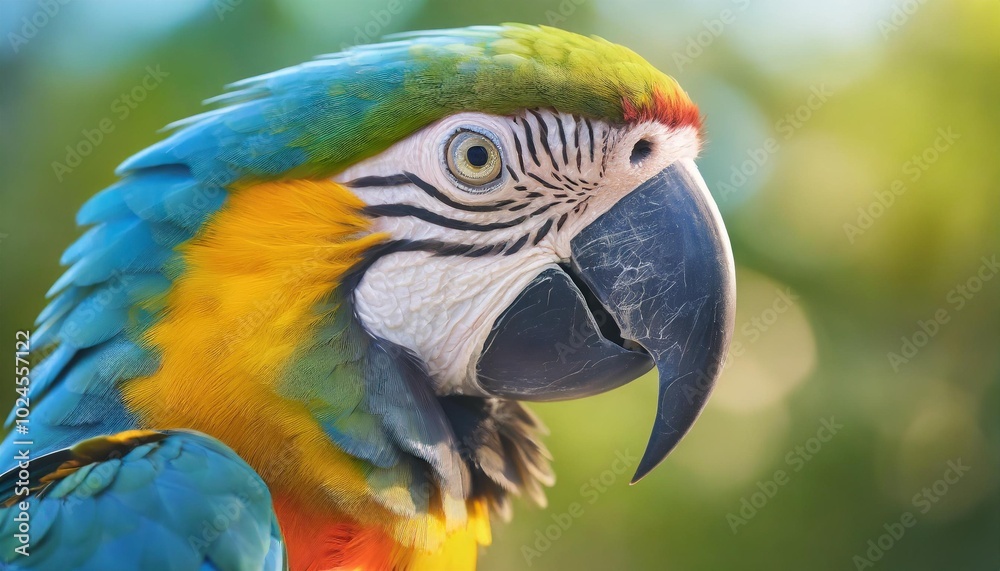 The colorful Blue and Gold Macaw relaxing on a high branch its beauty captivating anyone who passes by the area The colorful Blue and Gold Macaw relaxing on a high branch its beauty captivating anyone who passes by the area