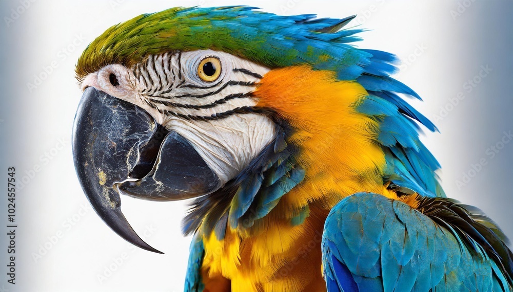 The vibrant Blue and Gold Macaw resting on a tree branch surrounded by colorful flowers creating a serene atmosphere The vibrant Blue and Gold Macaw resting on a tree branch surrounded by colorful flowers creating a serene atmosphere