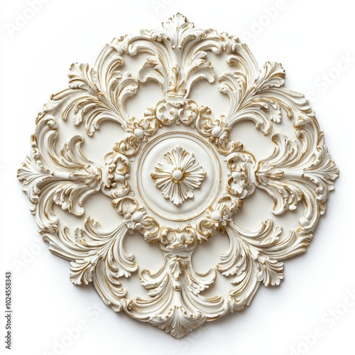 Obraz na płótnie Ornate decorative wall piece with intricate floral patterns and a central medallion. w salonie