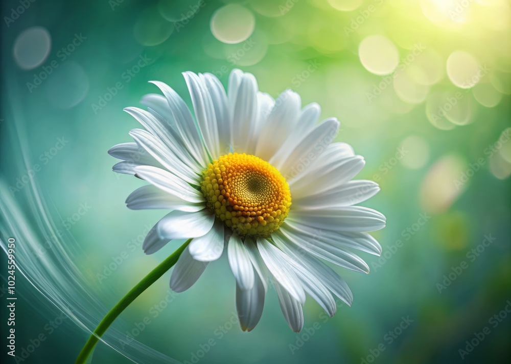 Experience the serene allure of a daisy flower through soft focus, employing long exposure to convey the gentle elegance of nature for passionate photographers. Experience the serene allure of a daisy flower through soft focus, employing long exposure to convey the gentle elegance of nature for passionate photographers.