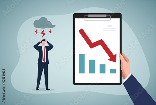 Economic depression, Unqualified assessment. Business problems, financial crisis, loss of profits or bankruptcy.