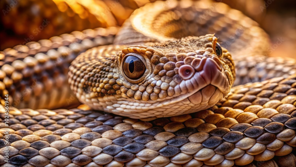 Explore wildlife photography by focusing on a rattlesnake in its environment, emphasizing the detailed textures and rich colors that highlight its natural beauty. Explore wildlife photography by focusing on a rattlesnake in its environment, emphasizing the detailed textures and rich colors that highlight its natural beauty.