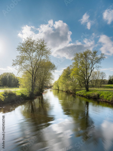 River landscapes during the day on vertical photography 30.