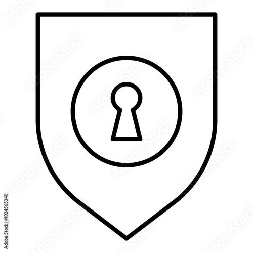 Privacy Icon - Data Protection, Confidentiality, Shield, Lock and Security Icon.