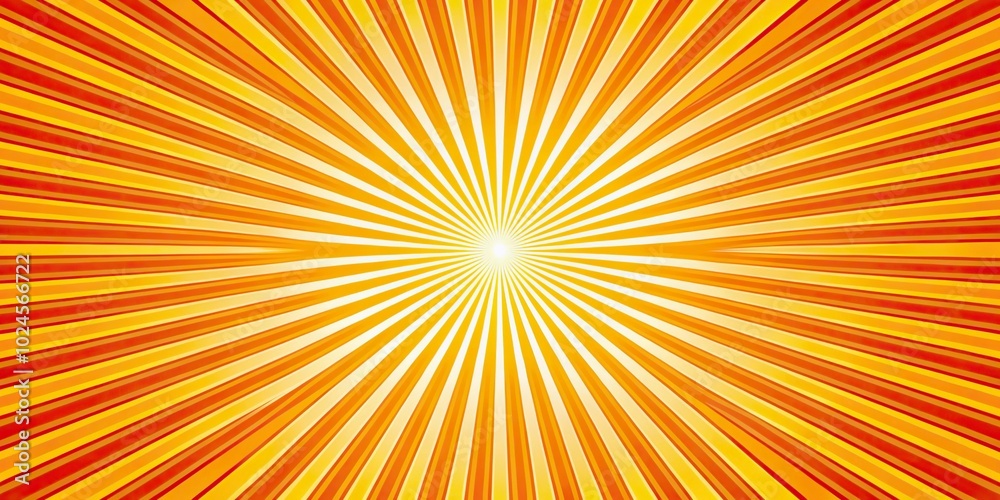 Sunburst silhouette with orange and yellow stripes Sunburst silhouette with orange and yellow stripes