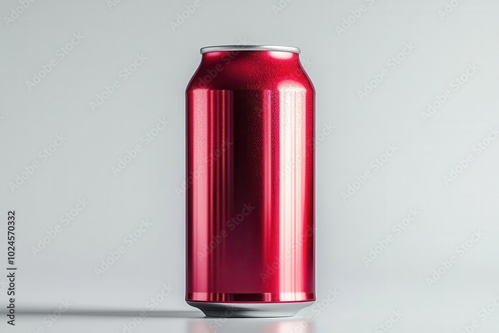vibrant aluminum red soda can isolated on a crisp white background showcasing its sleek design and reflective surface capturing the essence of refreshment and youthfulness vibrant aluminum red soda can isolated on a crisp white background showcasing its sleek design and reflective surface capturing the essence of refreshment and youthfulness