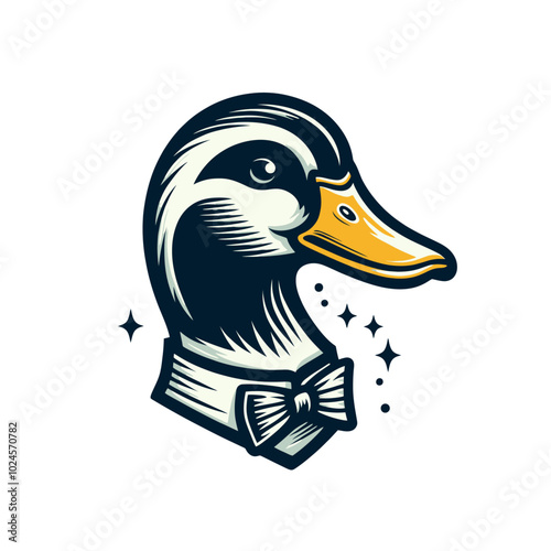 duck with bow tie character