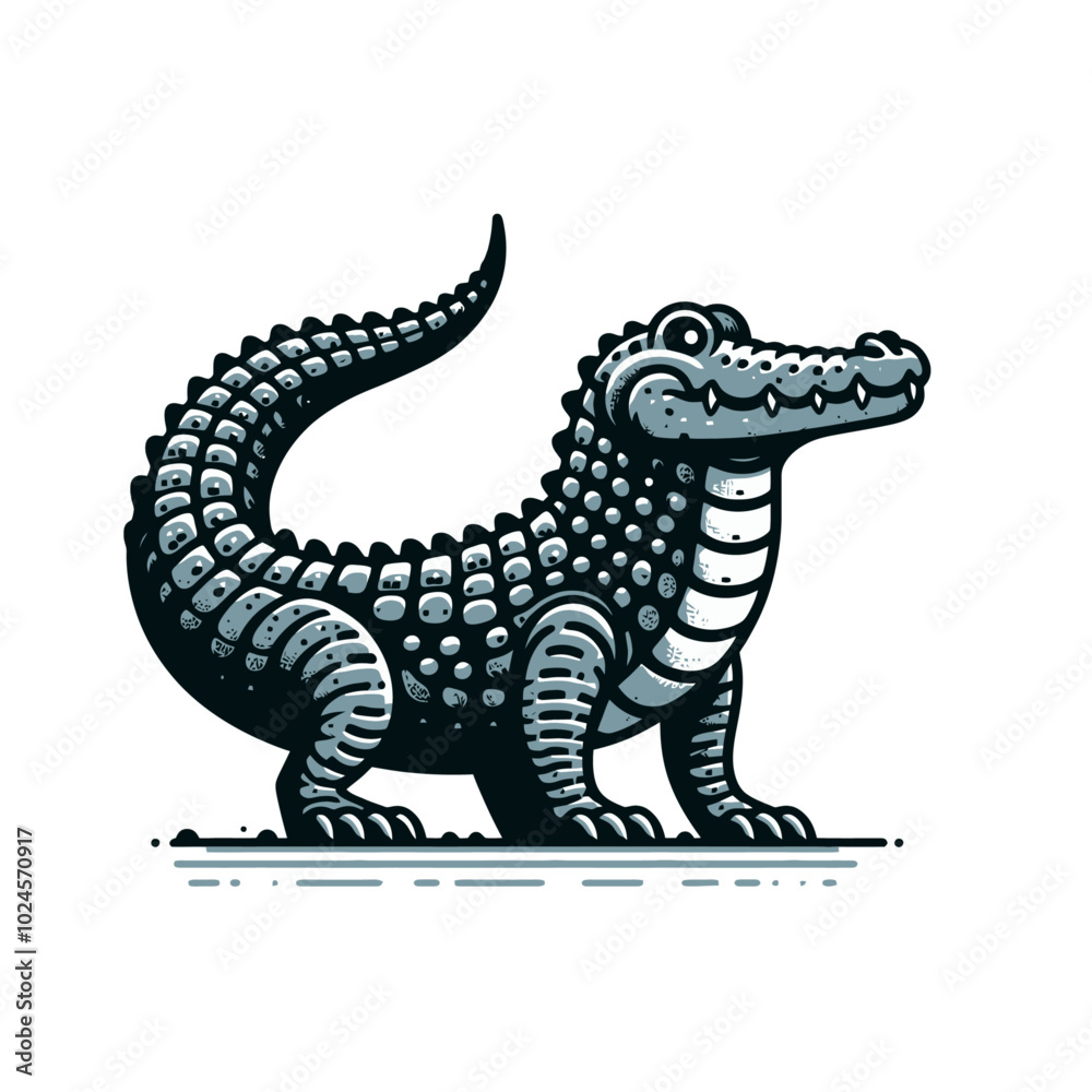 Crocodile or alligator isolated vector illustration Crocodile or alligator isolated vector illustration