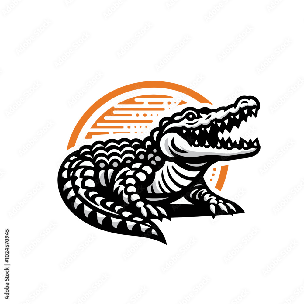 Crocodile or alligator isolated vector illustration emblem Crocodile or alligator isolated vector illustration emblem