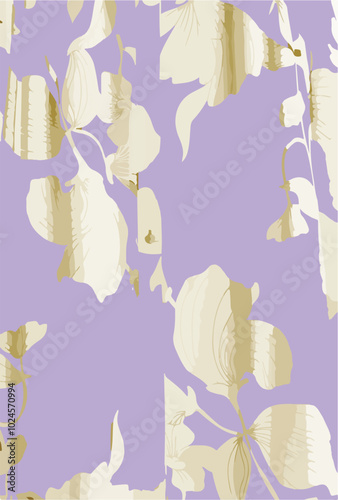 Big flowers pattern, upscale floral pattern. graphical textures floral, trendy colors pattern , flowers background with leaves. vector illustration,tropical,monochrome abstract