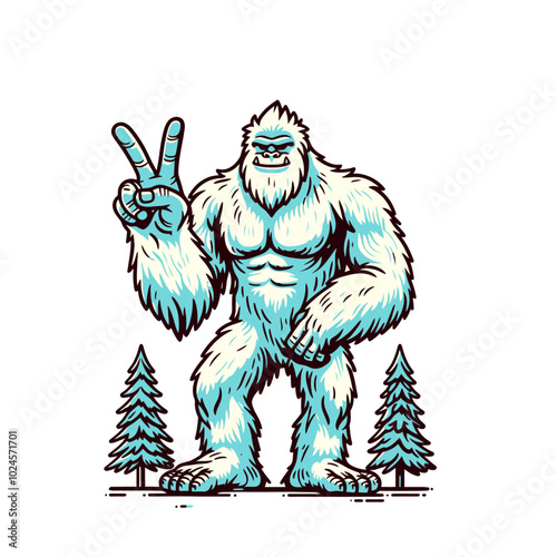 Mysterious beast modern style cool yeti s sports logo mascot