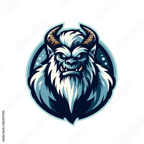 Mysterious beast modern style yeti sports logo mascot