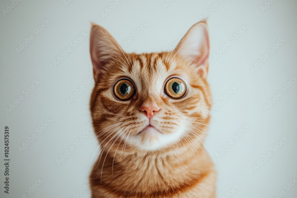 Orange Tabby Cat with Wide Eyes Orange Tabby Cat with Wide Eyes
