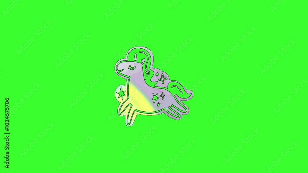 Unicorn Emoji Animated on a Transparent Background. 4K Loop Animation with Alpha Channel. Unicorn Emoji Animated on a Transparent Background. 4K Loop Animation with Alpha Channel.