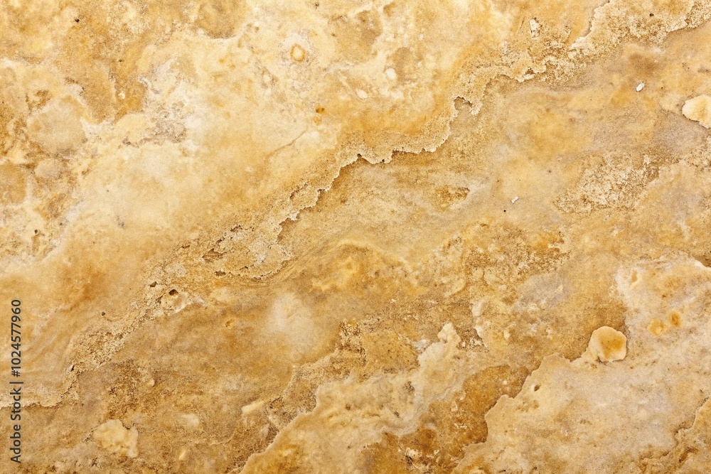 Surface of the travertine in brown and honey yellow shades Surface of the travertine in brown and honey yellow shades