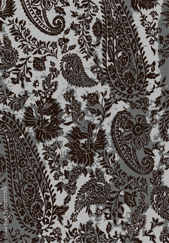 Seamless paisley vector all over pattern