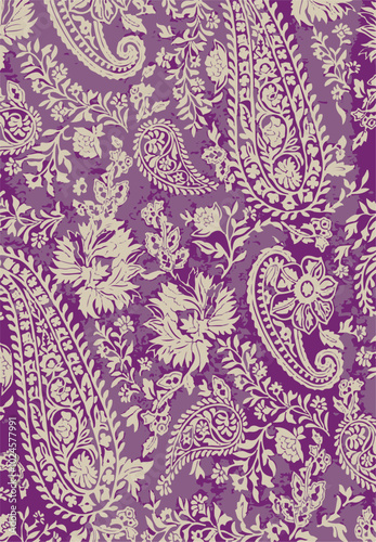 Seamless paisley vector all over pattern