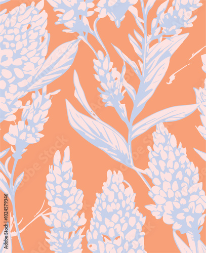 Big flowers pattern, upscale floral pattern. graphical textures floral, trendy colors pattern , flowers background with leaves. vector illustration,tropical,monochrome abstract