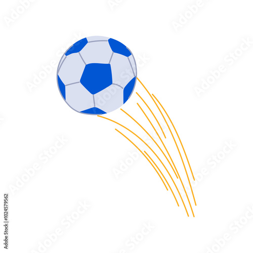 control speed soccer ball cartoon. finesse power, touch spin, flight trajectory control speed soccer ball sign. isolated symbol vector illustration