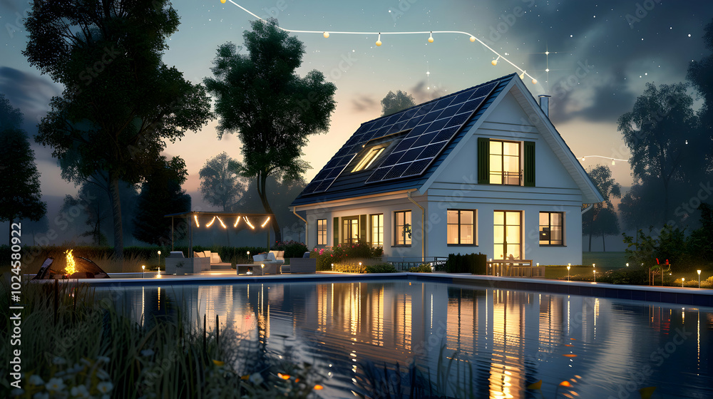 Obraz premium house at night