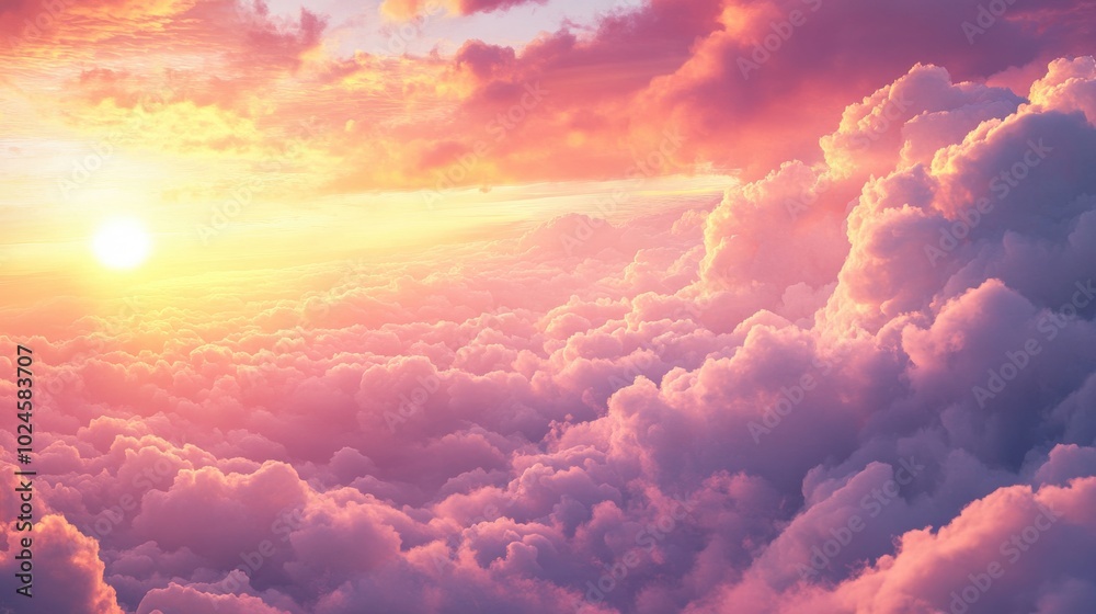 A breathtaking cloudscape during a dramatic sunset or sunrise A breathtaking cloudscape during a dramatic sunset or sunrise