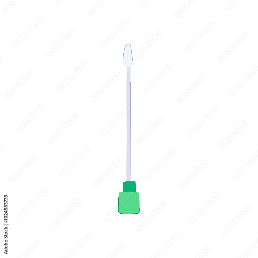 Fototapeta premium medical sterile swab cartoon. microbiology diagnostics, healthcare safety, absorbent cotton medical sterile swab sign. isolated symbol vector illustration
