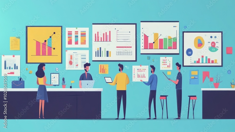 Business Meeting with Data Analysis Business Meeting with Data Analysis