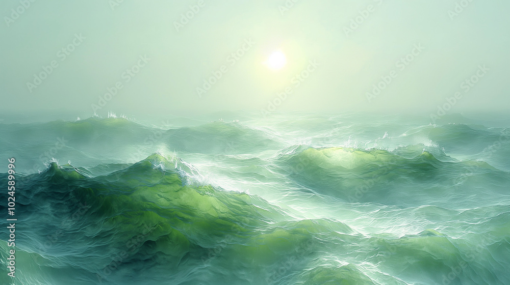blurred green and blue waters by person in the blurred green and blue waters by person in the