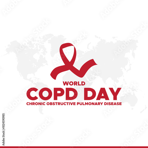 World Chronic Obstructive Pulmonary Disease Day or World COPD Day, greeting card, vector graphic, banner template.