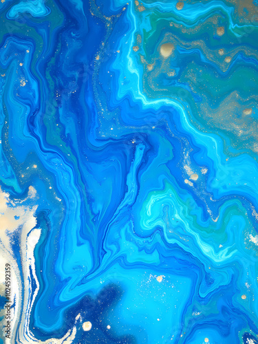 Abstract Blue Swirl Wallpaper