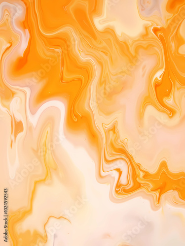 Abstract Orange Swirl Wallpaper