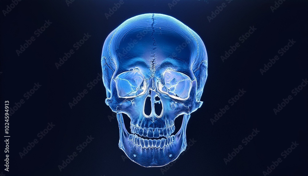 A skull adorned with vibrant flowers, set against a dark background, with intricate filigree work