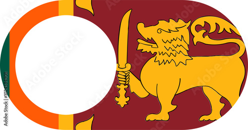 Switch Off Icon of Sri Lanka Flag