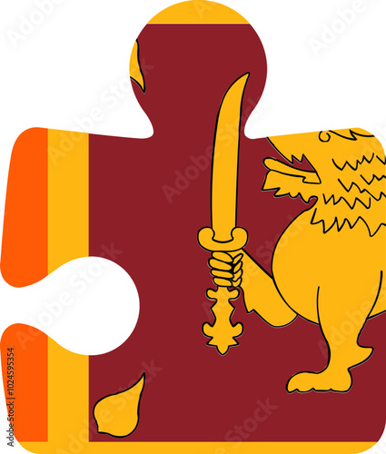 Sri Lanka flag on Puzzle icon