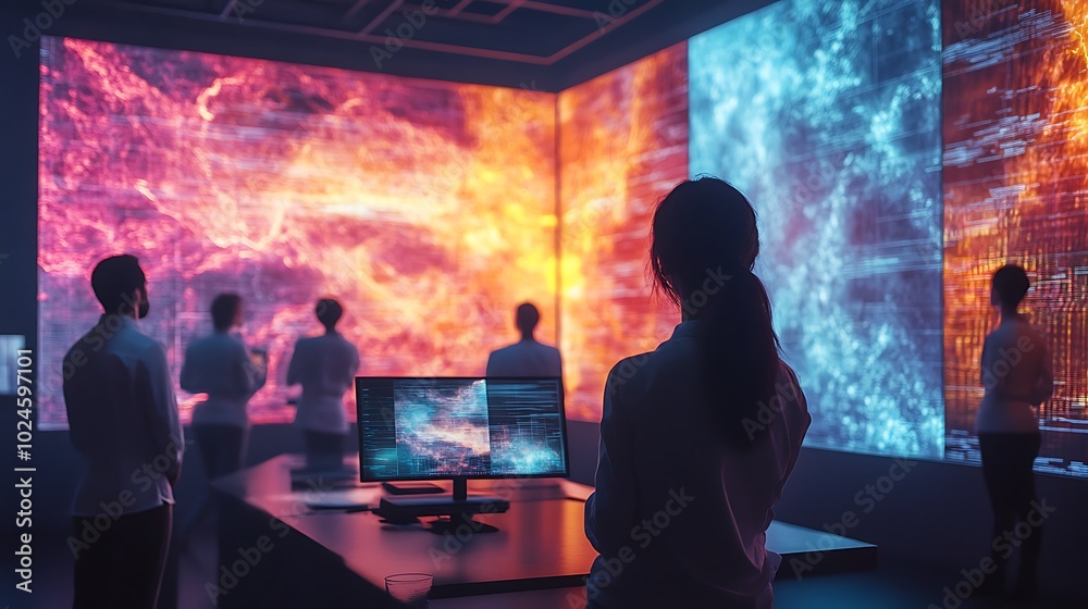 A Group Of Researchers In A High tech Facility Analyzing Dynamic a-group-of-researchers-in-a-high-tech-facility-analyzing-dynamic