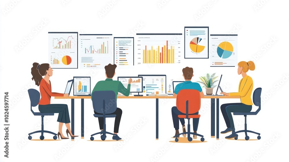 Team Analyzing Data and Charts Team Analyzing Data and Charts