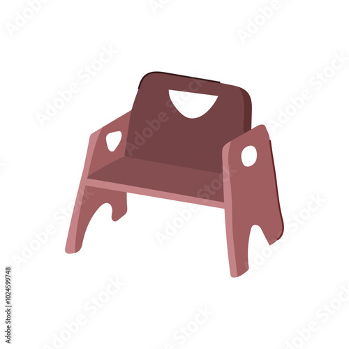 durable toddlier chair cartoon. lightweight foldable, sturdy versatile, compact stylish durable toddlier chair sign. isolated symbol vector illustration photo