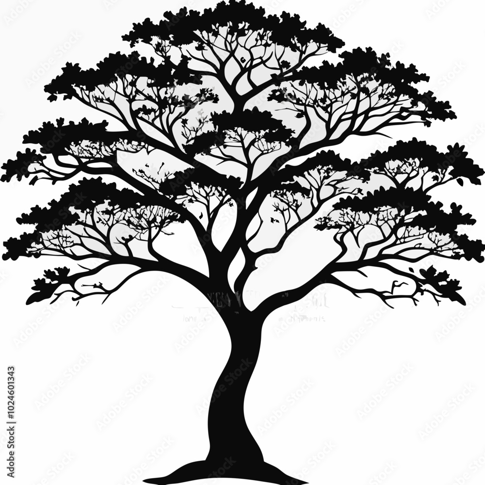 Obraz premium japanese-zelkova-tree-silhouette