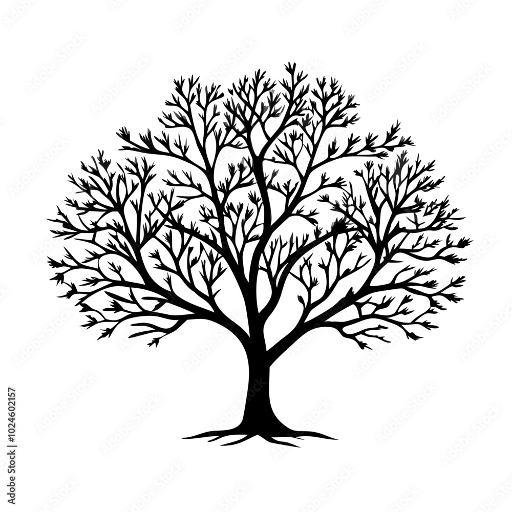 Obraz premium euonymus-tree-silhouette