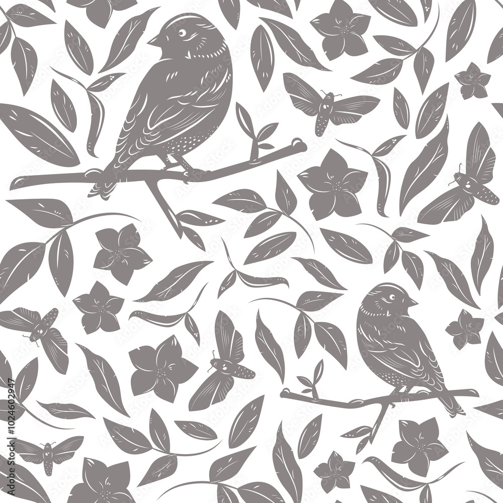 Fototapeta premium seamless background with birds