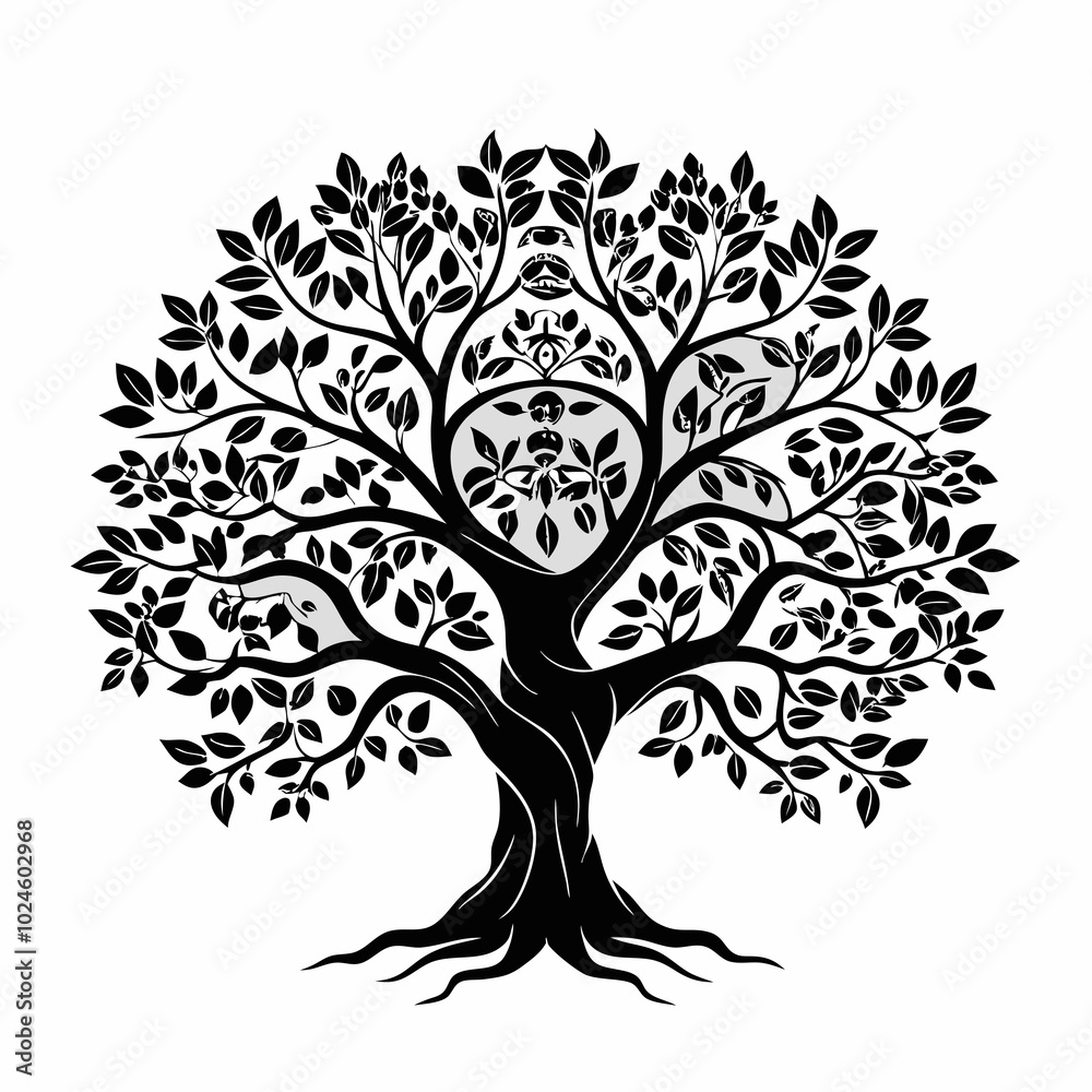 Obraz premium cork-tree-silhouette