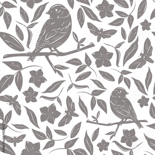 seamless background with birds