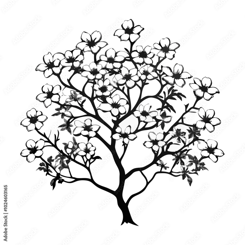 Fototapeta premium dogwood-tree-silhouette